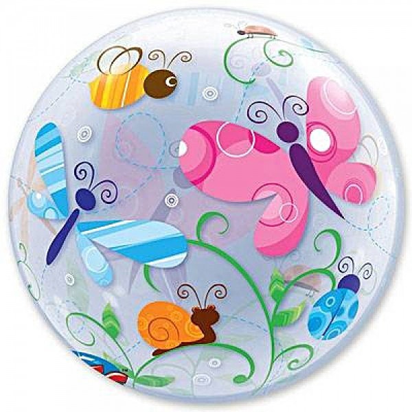 Шар BUBBLE 22 Насекомые садовые красочные