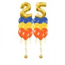 Фонтан из шаров с цифрой 