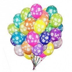 Облако шаров Полевые цветы   25 шт