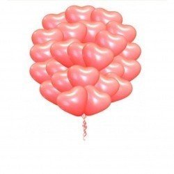 Облако шаров из сердец 25 шт