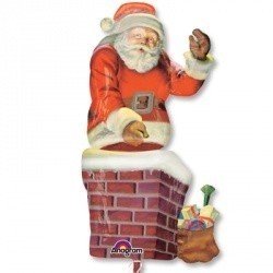 Шар фигура Санта в трубе