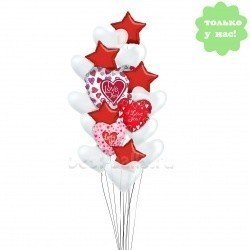 Букет из шаров Три Сердца