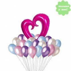 Букет из шаров большое сердце