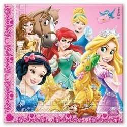 Салфетки Принцессы и зверушки, 25 см