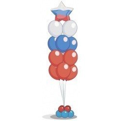 Фонтан из шаров триколор