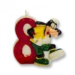 Свеча цифра 8 Микки Маус 7см