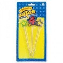 Свечи для торта на пиках 4 Звезды 3 шт