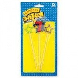 Свечи для торта на пиках 7 Звезды 3 шт