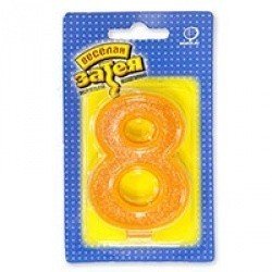 Свеча  цифра Блеск 8  8 см