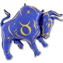 Шар фигура  Зодиак Телец синий