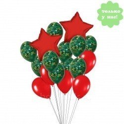 Букет из шаров Красные звезды