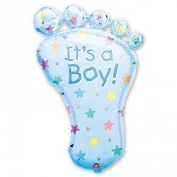 Шар фигура Стопа мальчика голубая