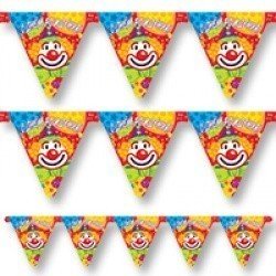 Гирлянда  вымпел С ДР Клоун 200см