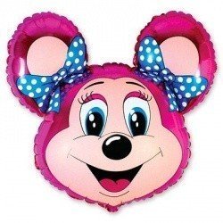 Шар фигура Лолли Маус малиновая