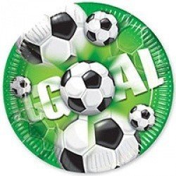 Тарелки большие Футбол зеленый 23 см
