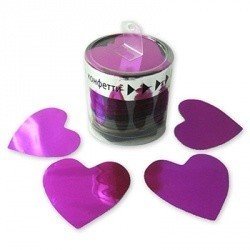 Конфетти Сердца фол негор розовые, 100 гр