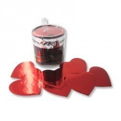 Конфетти Сердца фольг негор красные,100 гр