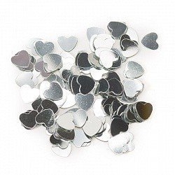 Конфетти маленькие сердечки серебро 17 гр