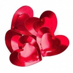 Конфетти большие сердца красные 17 гр