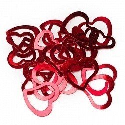 Конфетти сердечки красные 17 гр