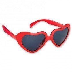 Очки Сердца красные