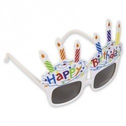 Очки НВ Торт со свечами белые