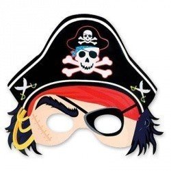 Полумаска Пират, 8 шт