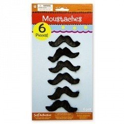 Усы Фиеста черные, 6 штук