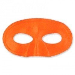 Полумаска атлас оранжевая