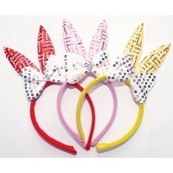 Ободок с ушками Зайка острые ушки