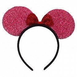 Ободок с ушками Мохнатый блестящий