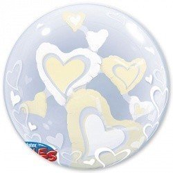Шар BUBBLE ИНСАЙДЕР Парящие Сердца 