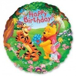 Фольгированный шар Винни Пух с подарком
