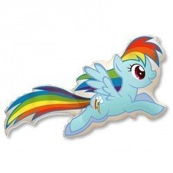 Шар фигура Пони голубая