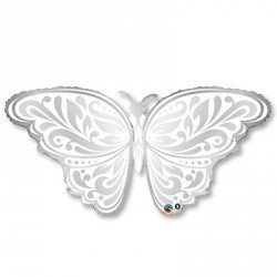 Шар ФИГУРА Бабочка серебро