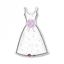 Шар фигура Платье белое