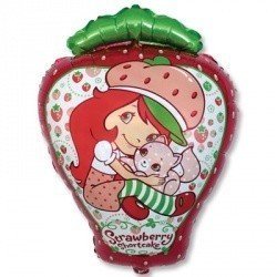 Шар фигура Девочка Клубничка с котом