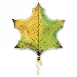 Шар фигура Лист Кленовый зеленый