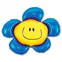 Шар фигура Цветок синий