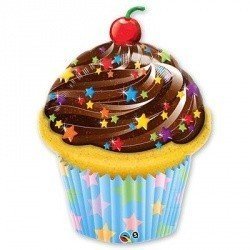 Шар фигура Кекс в шоколадной глазури