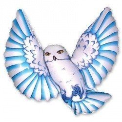Шар фигура Сова голубая