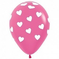 Облако розовых шаров Сердца 100 шт