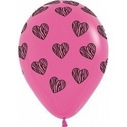 Облако шаров Полосатые сердца 50 шт