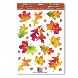 Наклейка на окно Осенние листья