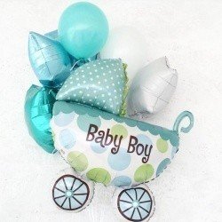 Букет из шаров на рождение мальчика