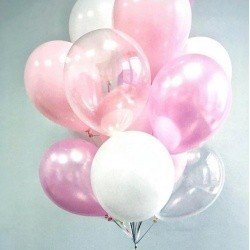 Облако шаров с гелием Нежное Ассорти 15 шт