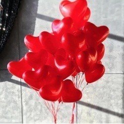 Облако шаров Пламенное Сердце 100 шт