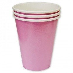 Стаканы нежно-розовые, 8 штук