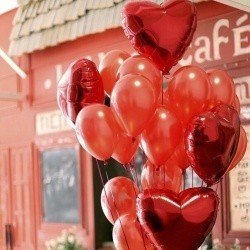 Букет из шаров  Алое сердце