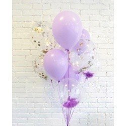 Букет из шаров Фиолетовые перья